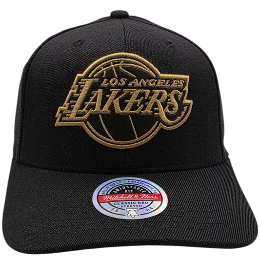 Los Angeles Lakers Pure Gold Edition Red Line Flex Snapback Cap - Mitchell & Ness