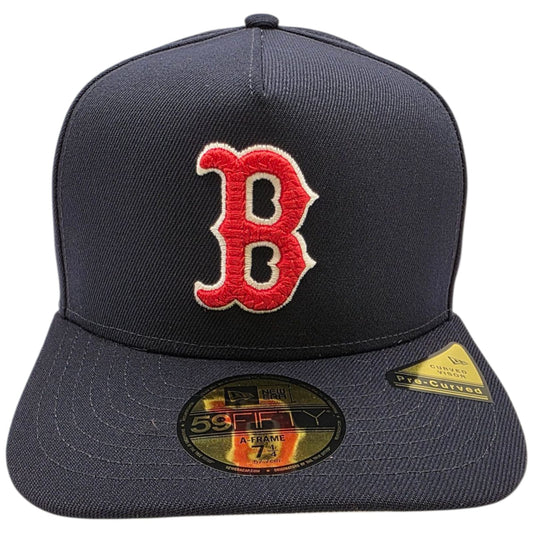 Boston Red Sox  Black Script Safety Pin 59FIFTY A-Frame Fitted - New Era