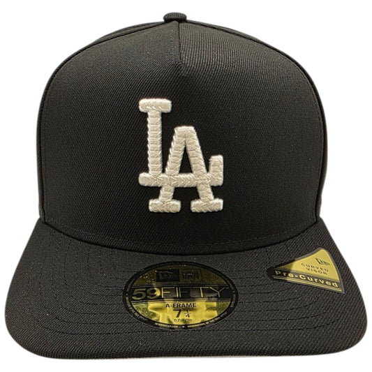 Los Angeles Dodgers  Black Script Safety Pin 59FIFTY A-Frame Fitted - New Era