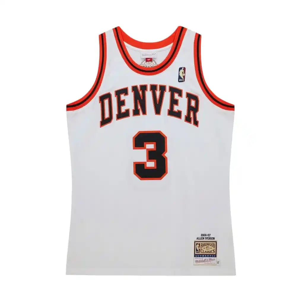 Denver Nuggets Allen Iverson 2006-07 White Authentic Jersey - Mitchell & Ness
