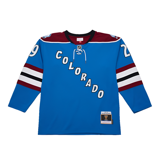 Colorado Avalanche 2013 Nathan MacKinnon Mitchell&Ness NHL BLUE LINE Vintage Hockey Jersey