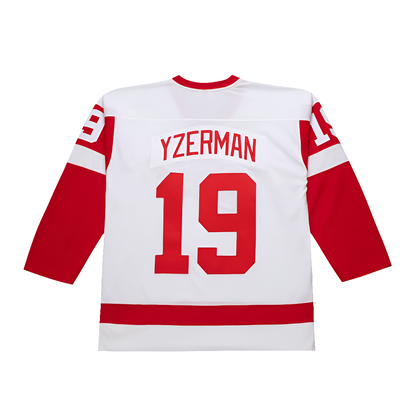 Blue Line Steve Yzerman Detroit Red Wings White 1983-84 Mitchell & Ness Jersey