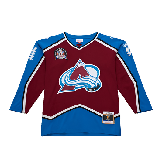 Colorado Avalanche 1995 Peter Forsberg Mitchell&Ness NHL Blue Line Vintage Hockey Jersey