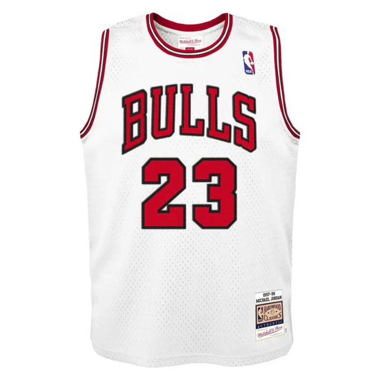 Michael Jordan #23 Chicago Bulls 1997-98 Authentic NBA Trikot Weiß (YOUTH) - Mitchell&Ness