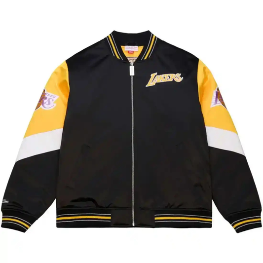 Los Angeles Lakers Throw it back Heavyweight Satin vintage Jacket  - Mitchell&Ness