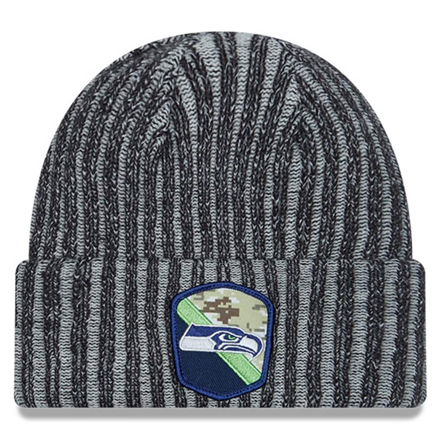 Seattle Seahawks New Era NFL Salute to Service Knitted Beanie