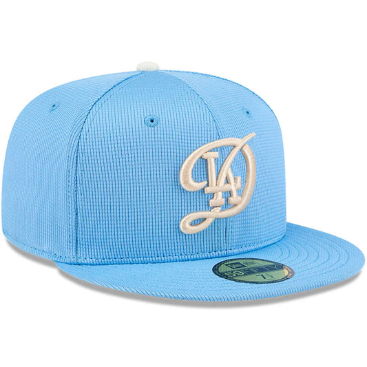 Los Angeles Dodgers Light Blue City Connect Batting Practice 59FIFTY Fitted Cap - New Era