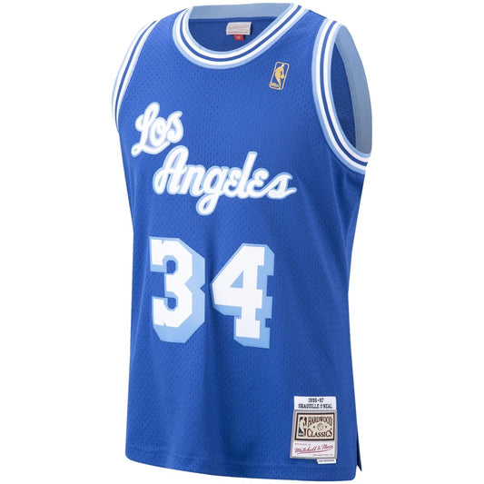 Los Angeles Lakers #34 Shaquille O’Neal Light Blue Swingman Jersey - Mitchell & Ness