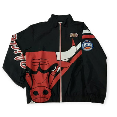 Chicago Bulls Mitchell&Ness NBA HWC Exploded Logo Warm-Up Jacket